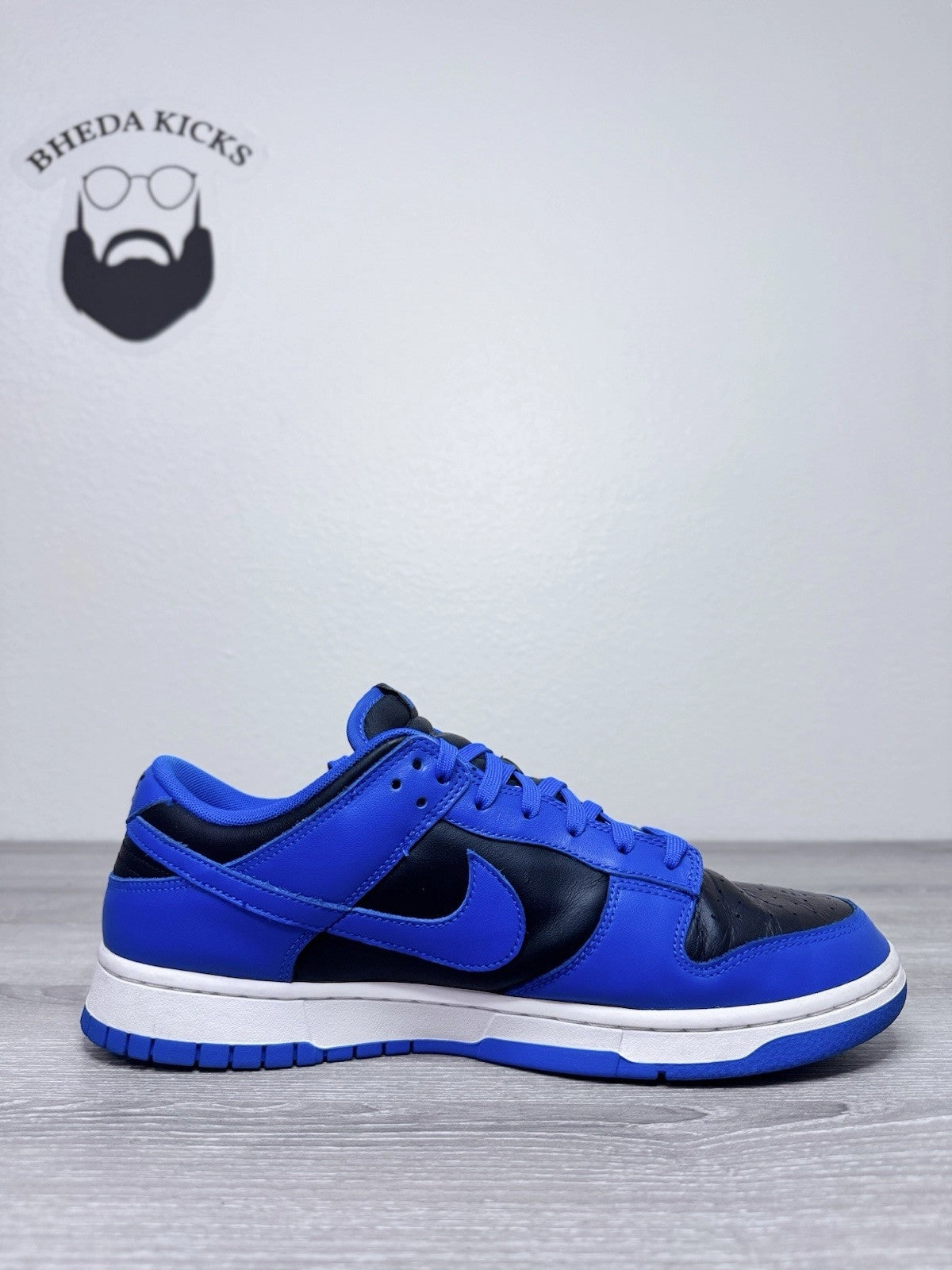 Size 12 - Nike Dunk Low Hyper Cobalt DD1391-001 Duke Black Blue Preowned Asics Shoes Cumulus 26