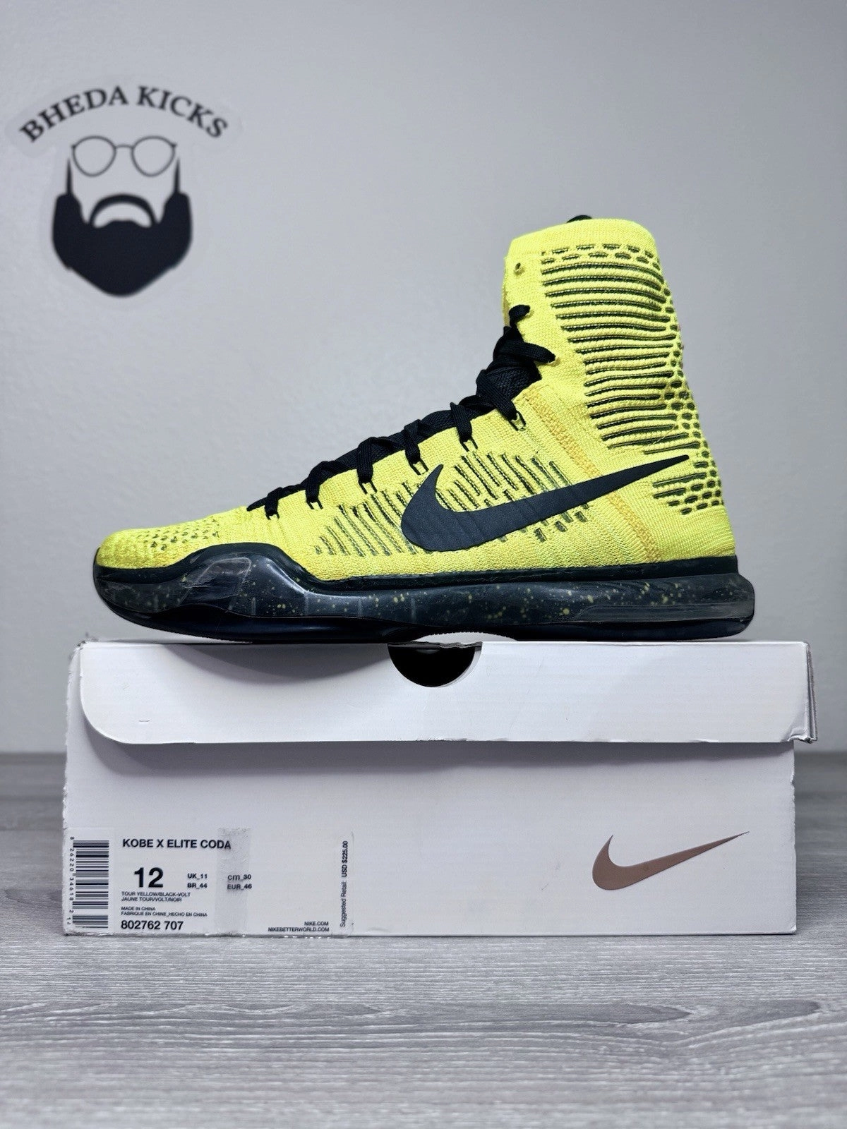 Men's Asics Gel Excite 10 Running Shoes Size 12 - Nike Kobe 10 X Elite Shoes High Opening Night Yellow Black 802762-707