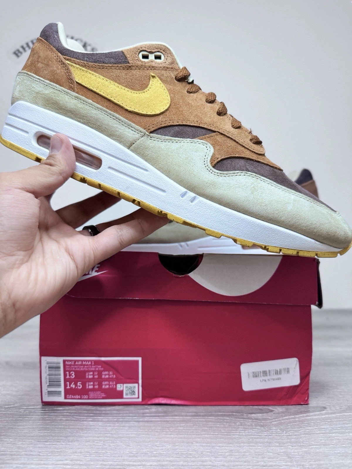 Us Asics Shoes Size 13 - Nike Air Max 1 Premium Ugly Duckling  Pecan 2022 Duck DZ0482-200