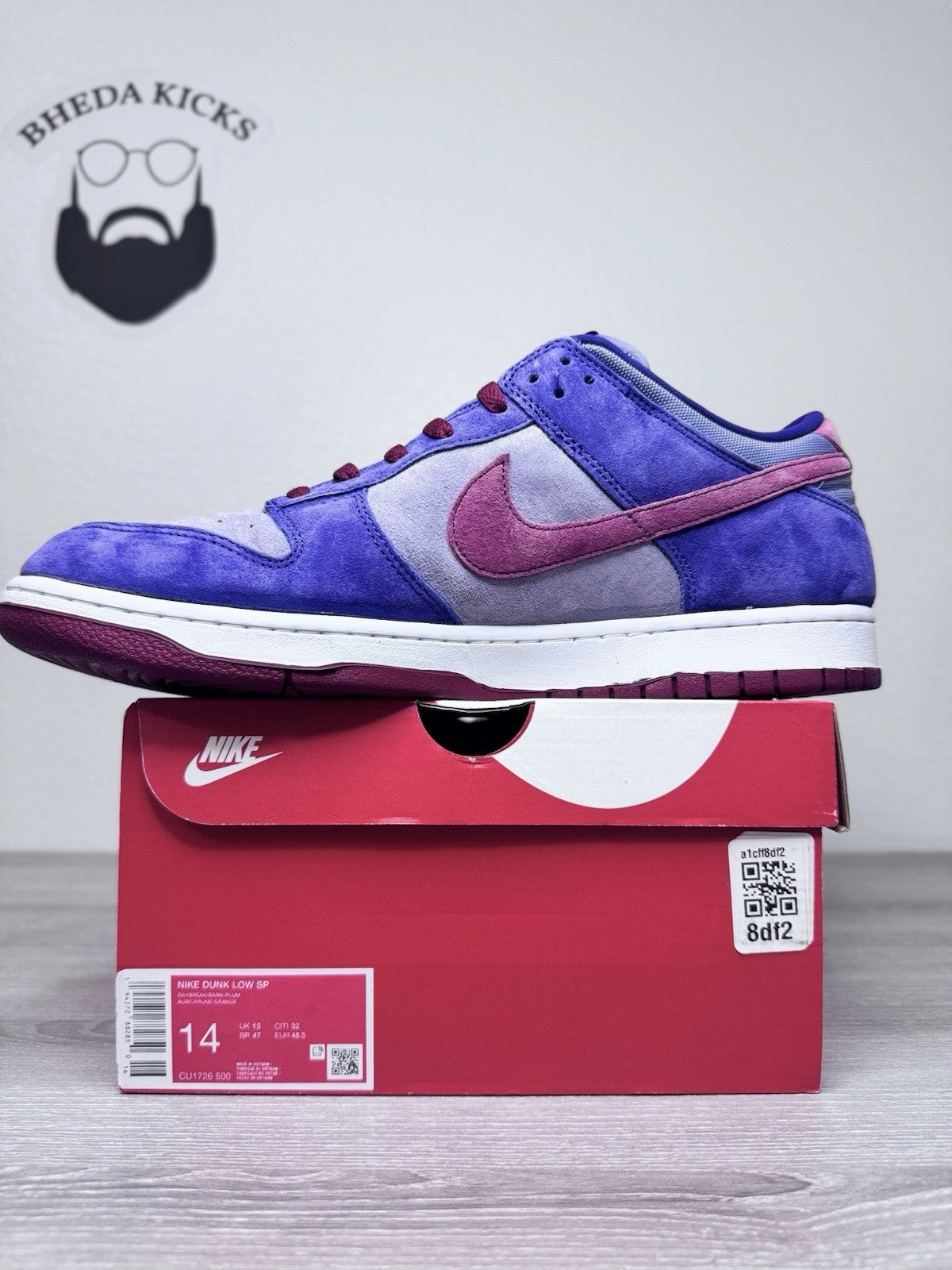 Asics Tiger Gel Mai Shoes 1191a198 Size 14 - Nike Dunk Low Retro Vol.1 SP Plum CU1726-500 Worn Once