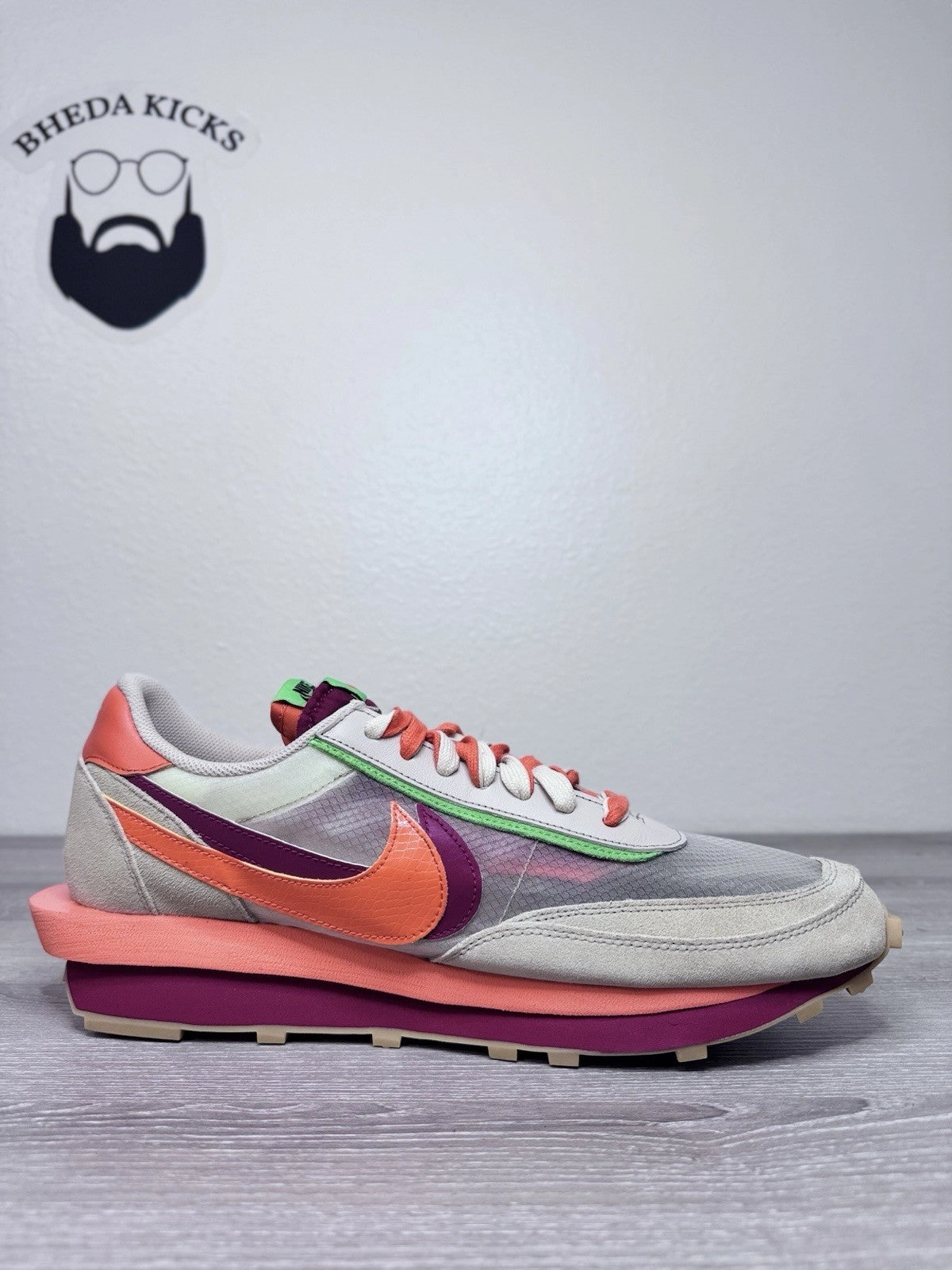 Size 15 - DH1347-100 Nike LD Waffle Sacai Clot Kiss of Death Net Orange Blaze Asics Sportstyle Shoes