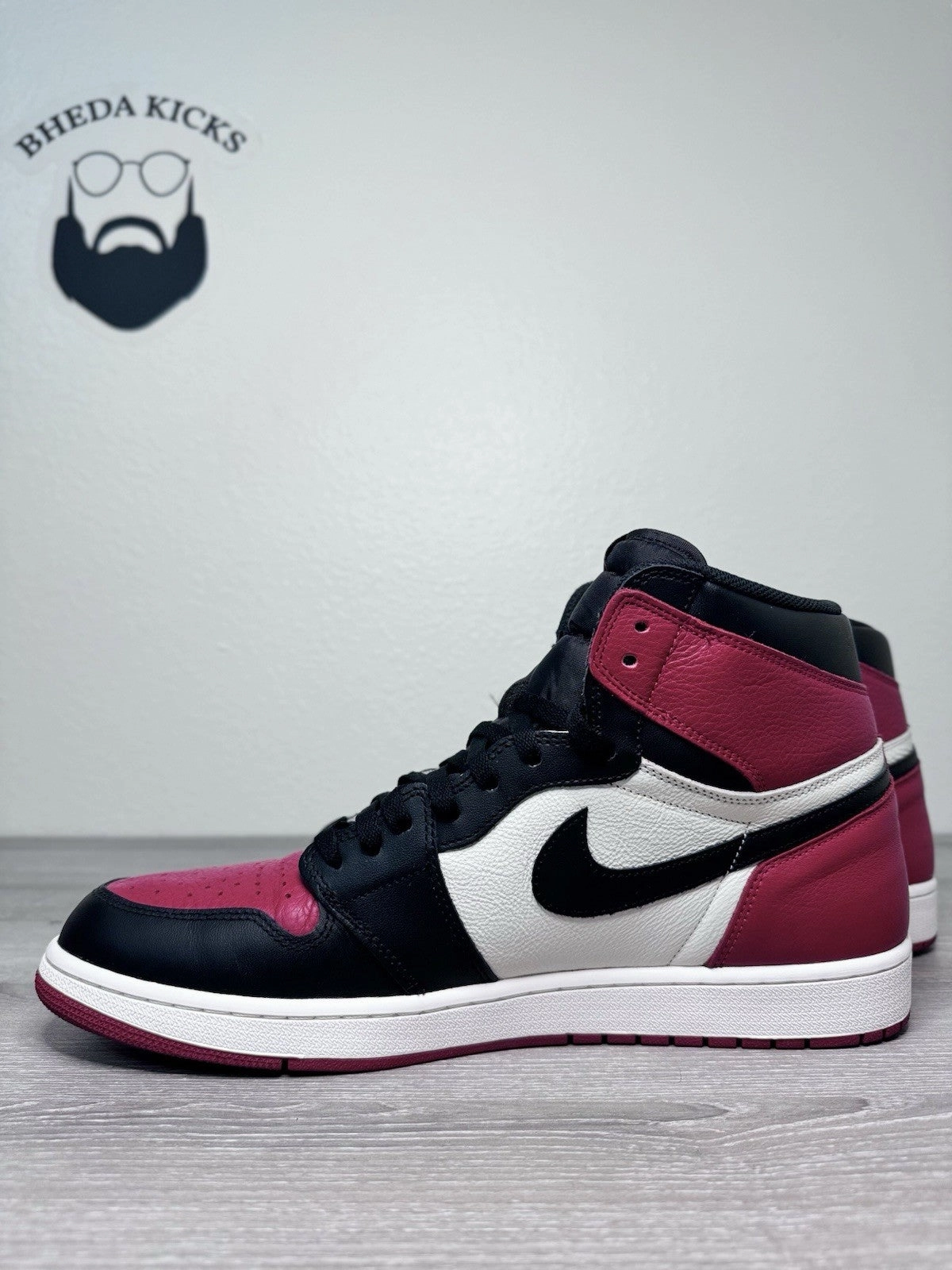 Asics Tiger Shoes Size 16 - Nike Air Jordan 1 High OG Bred Toe Black Red 555088-610 Preowned