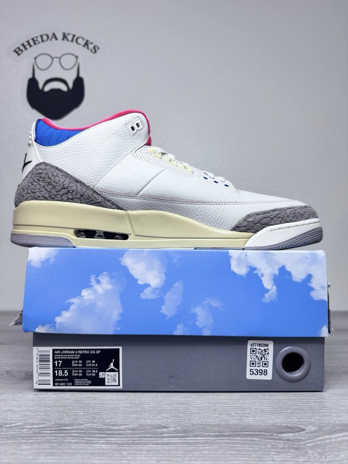 Size 17 - Nike Air Jordan 3 Retro Seoul 2.0 Men's IB1482-100 Brand New Golf Shoes Asics