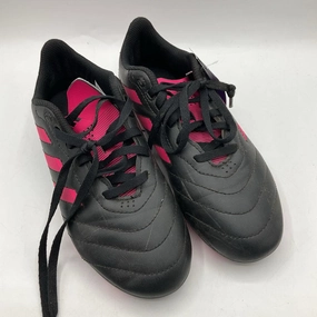 Adidas Shoes Online Shopping Size 3Y: Adidas Black/Pink Lace-Up Soccer Cleats