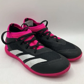 Adidas Climalite Shoes Size 4Y: Adidas Black/Pink Lace-Up Soccer Cleats