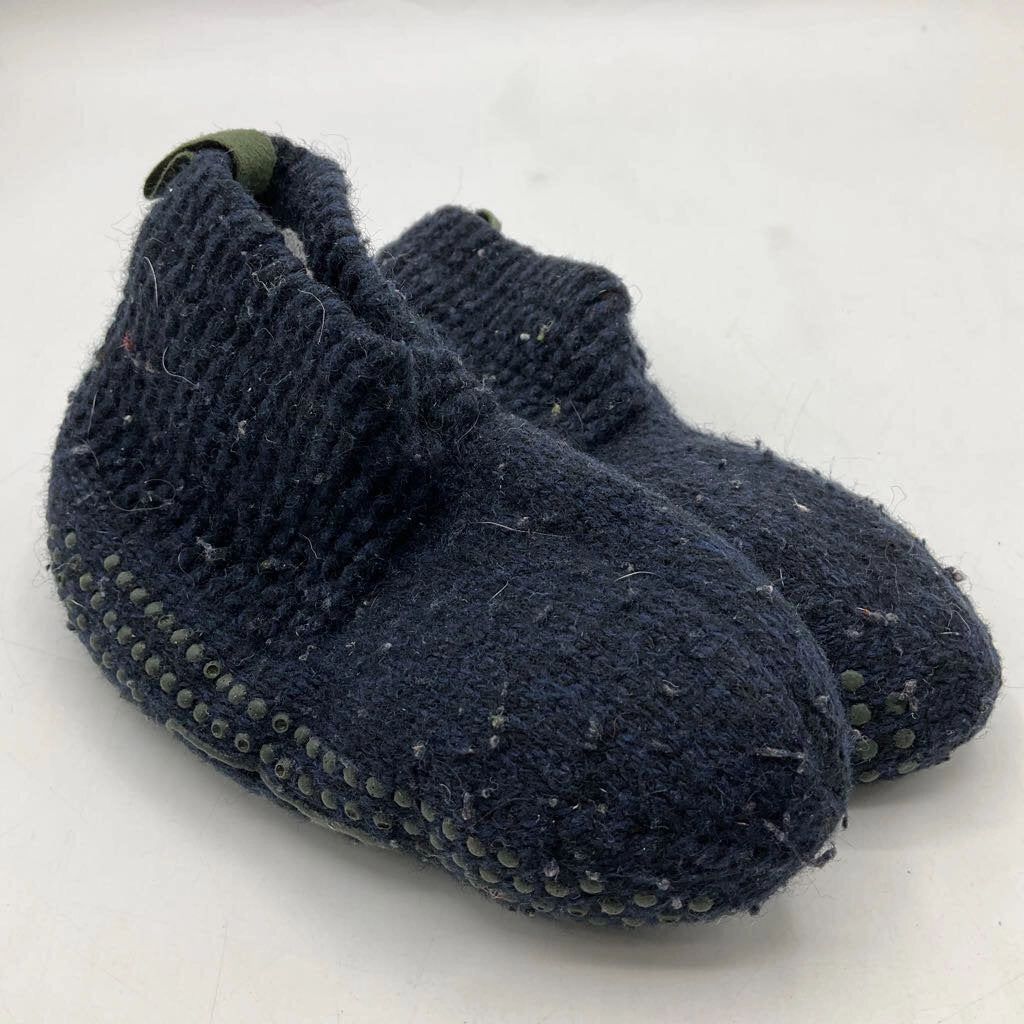 Size 8-10: Bombas Dark Blue Knitted Grippy Slipper Socks Slippers You Can Wear Outdoors