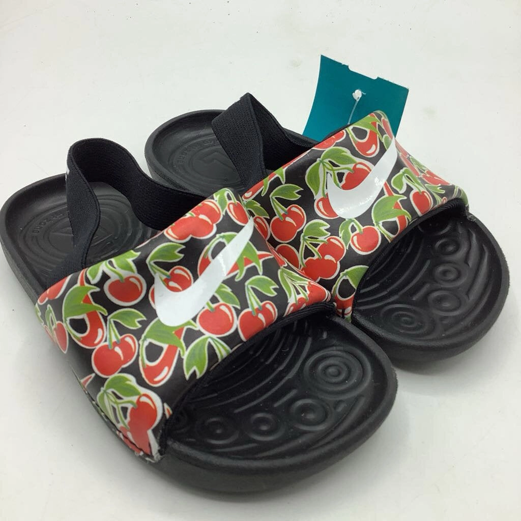 Size 8: Nike Black Cherry Print Back Strap Slides Asics Gel Cumulus 27 Running Shoes