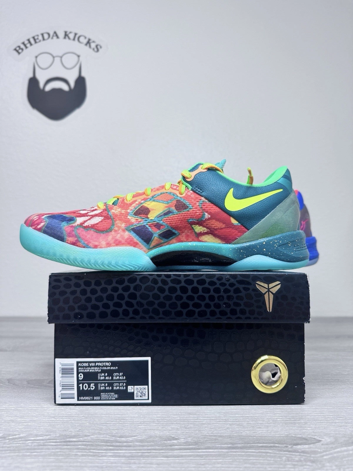 Asics Wide Running Shoes Size 9 - Nike Kobe 8 Protro What the 2025 Mens HM9621-900 Preowned