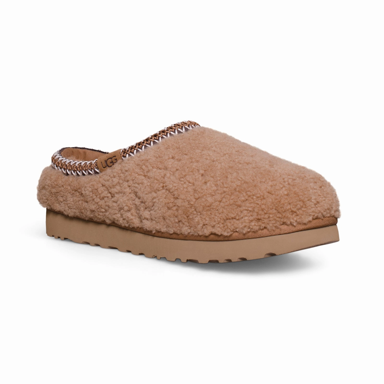 UGG Tasman Maxi Curly Chestnut Slippers - Women's Fuzzy Animal Slippers
