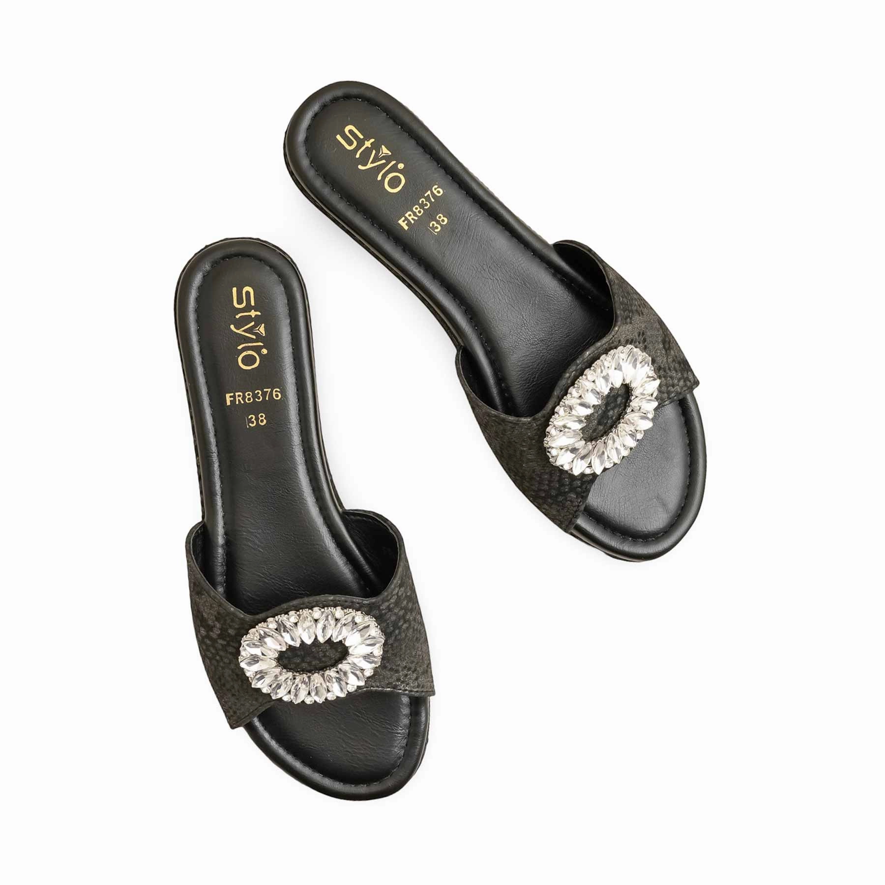 Sneakers Slippers Black Formal Slipper FR8376