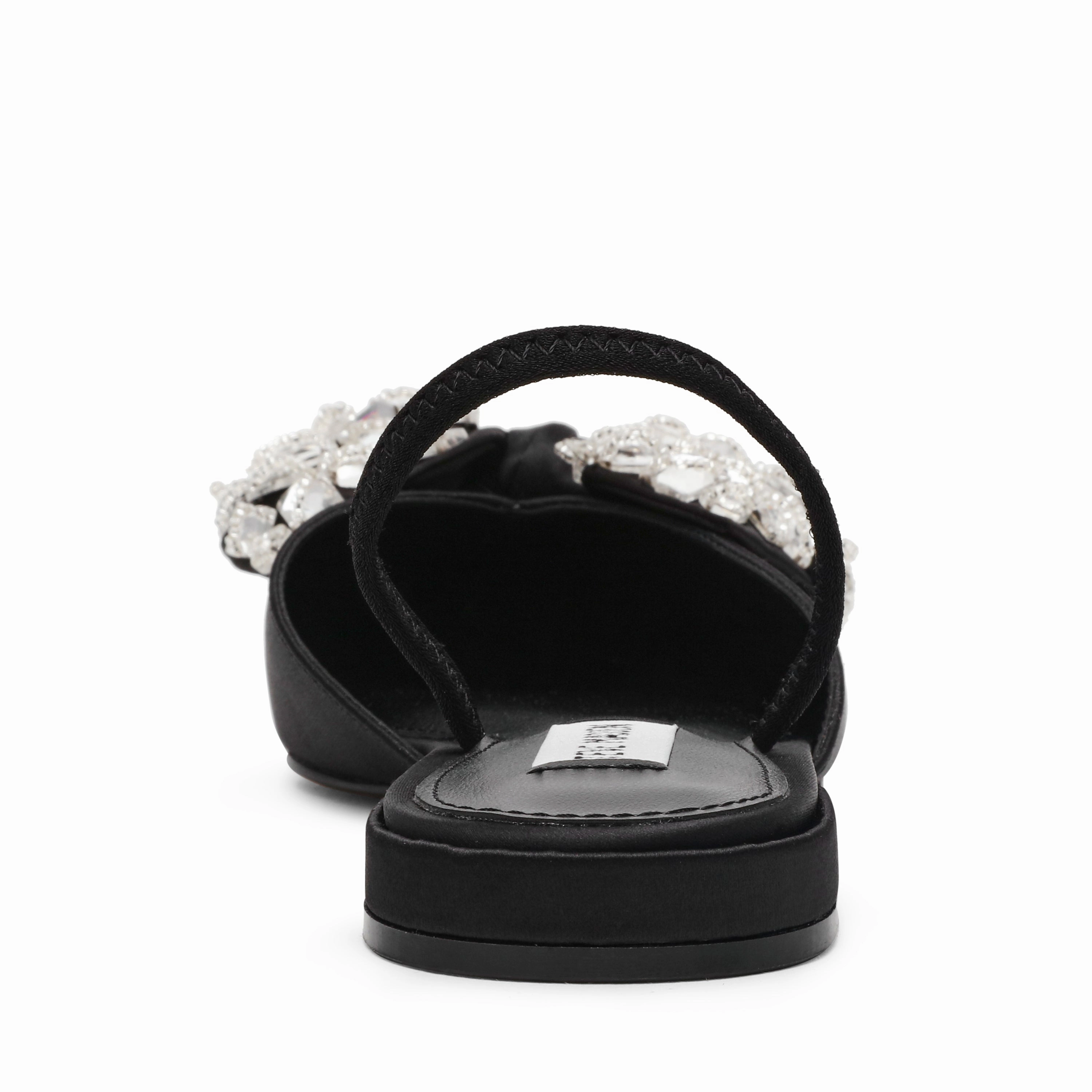 Flat Feet High Heel Shoes SLOANE ST. BLACK FLAT SANDALS