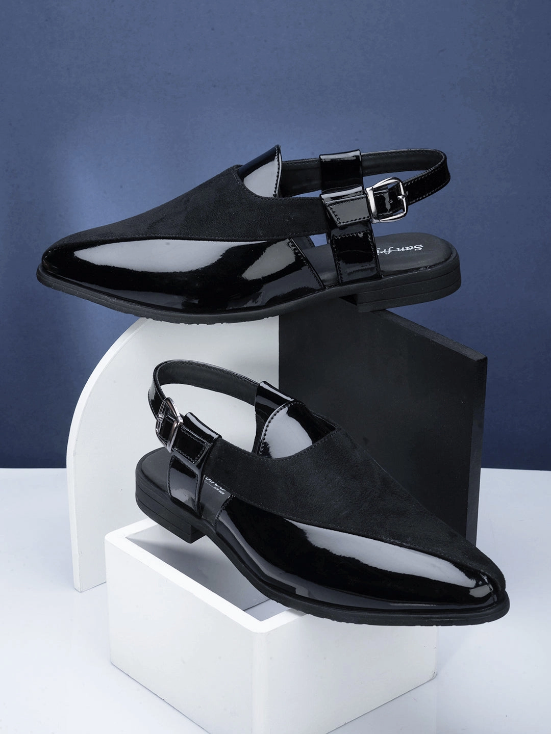 The Row Slippers Emirati Black Crossover Sandals