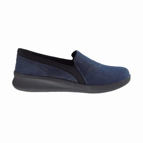 Clarks Sillian 2.0 Eve Synthetic Women's Shoes Navy Ariat Slip On Shoe Casual