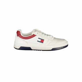 Athletic Sneakers Tommy Hilfiger White Leather Men Sneaker