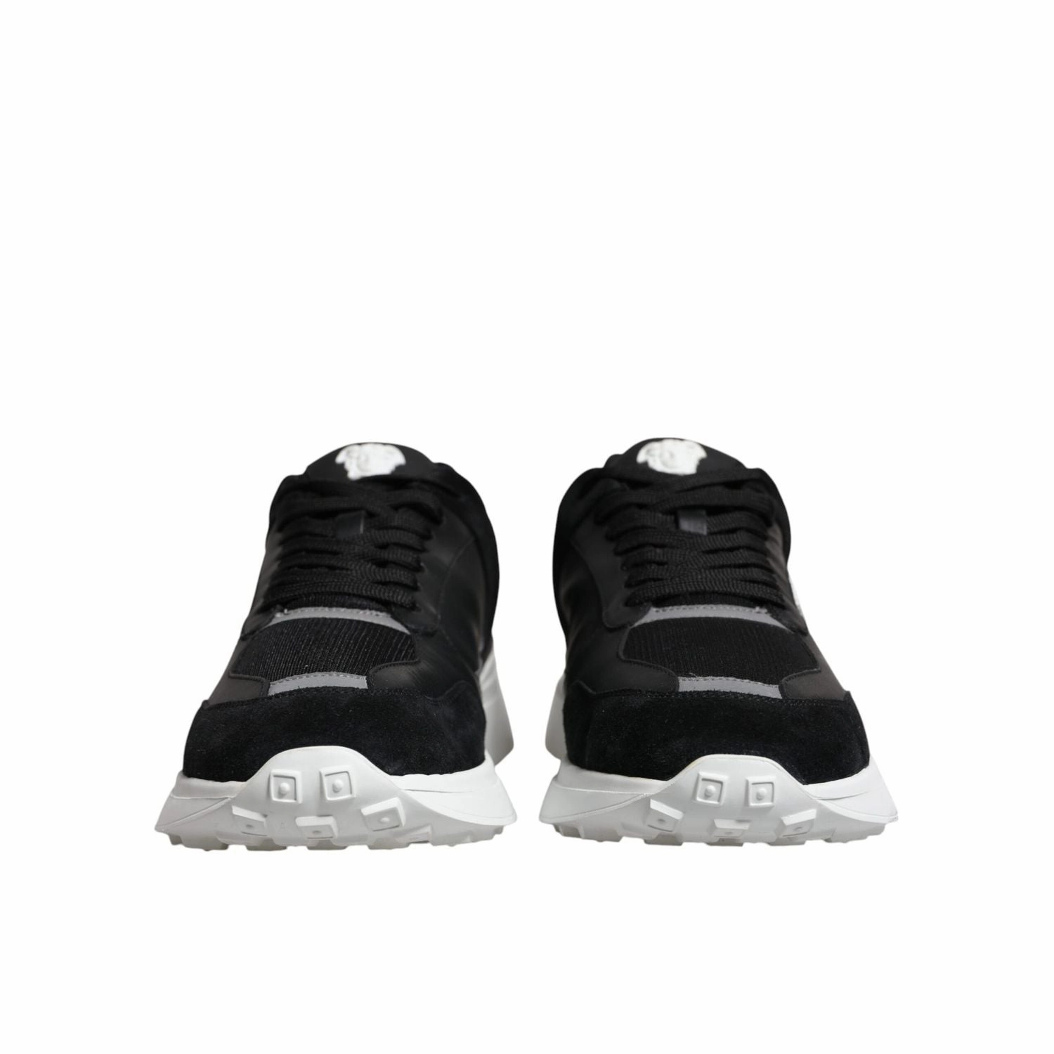 Versace Black Canvas Quad Fabric Medusa Low Top Sneaker Shoes Amiri Sneakers