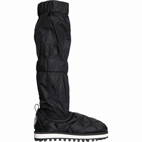 Sneakers High Heels Dolce & Gabbana Black Quilted High Top Boots Sneakers Shoes