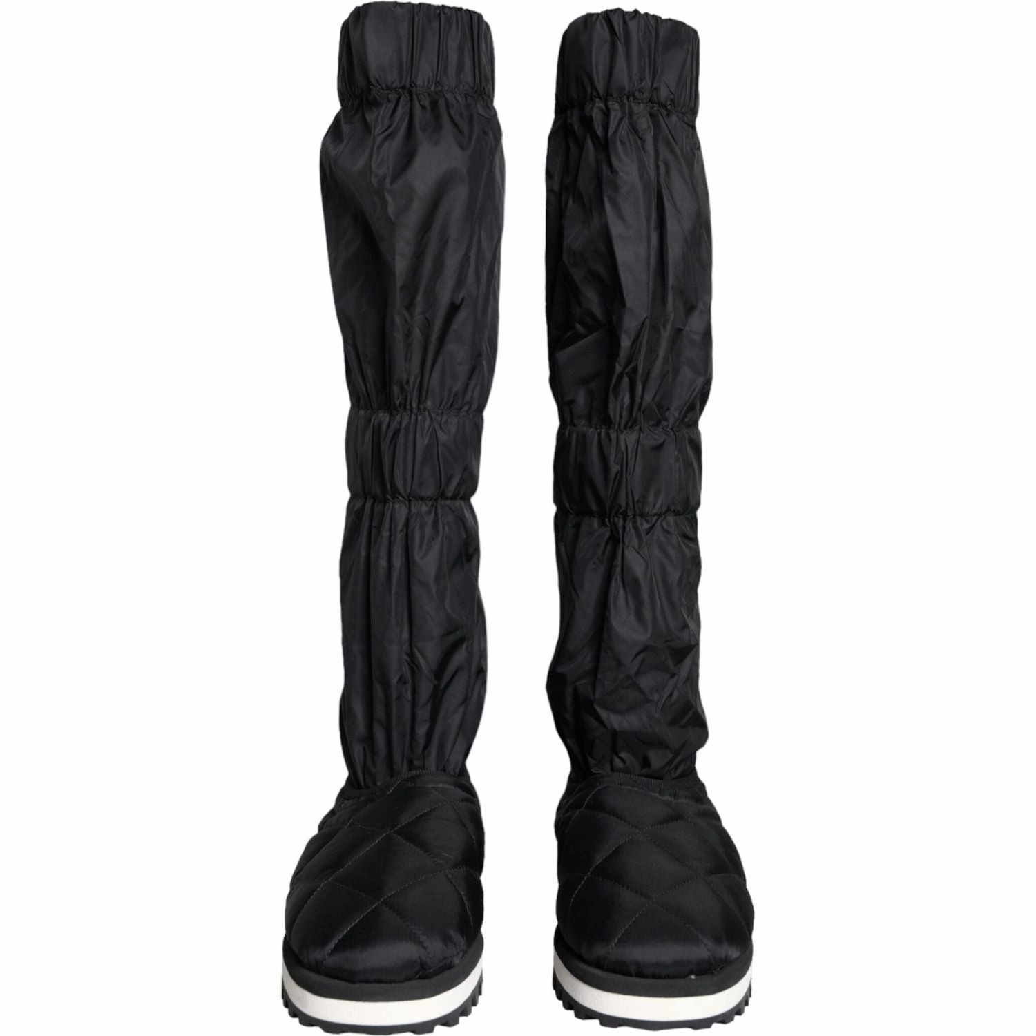 Dolce & Gabbana Black Quilted High Top Boots Sneakers Shoes Best Running Sneakers For Flat Feet