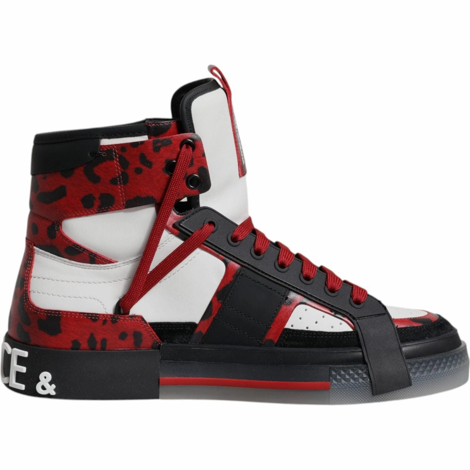 Knit Sneakers Dolce & Gabbana Multicolor Leather High Top Sneakers Shoes