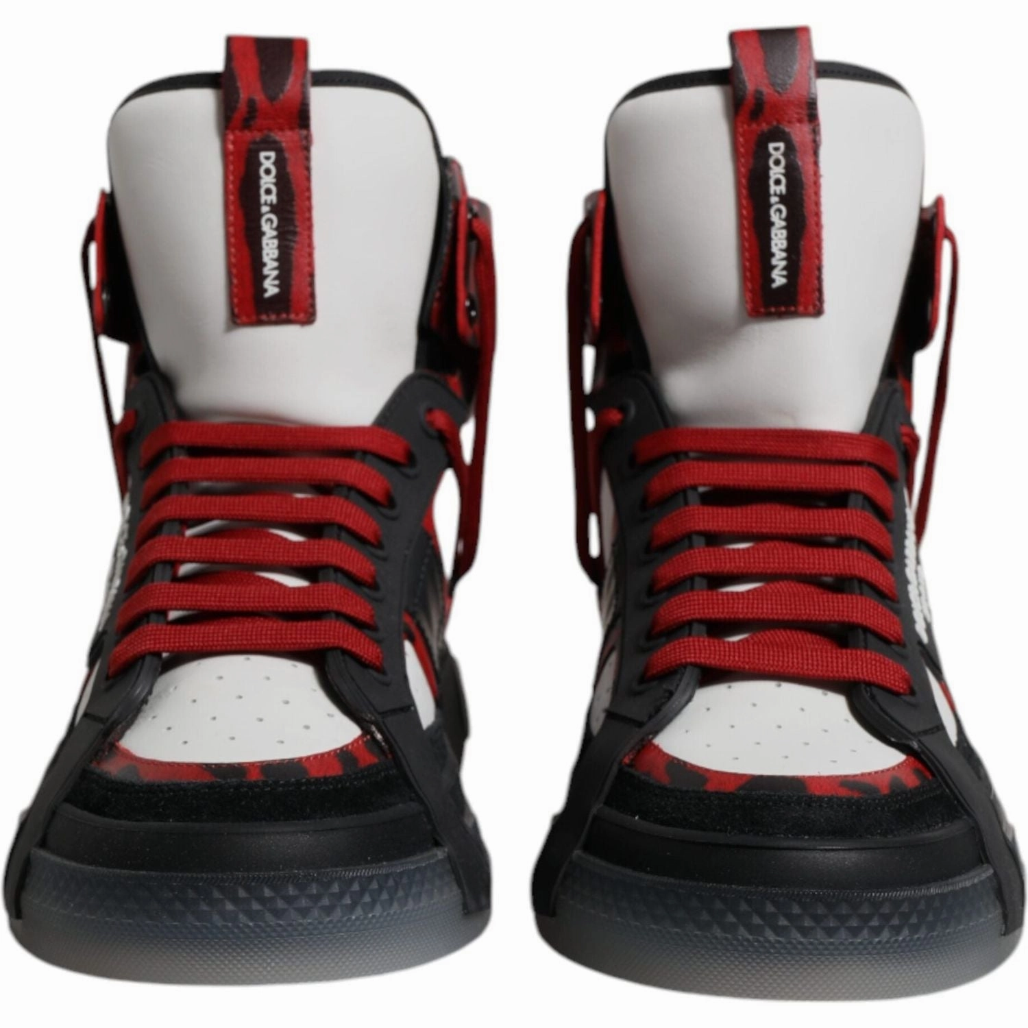 Sustainable Sneakers Dolce & Gabbana Multicolor Leather High Top Sneakers Shoes