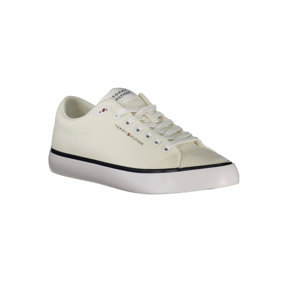 Light Basketball Sneakers Tommy Hilfiger White Polyester Men Sneaker