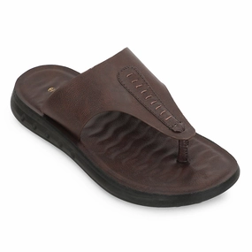 Healers Brown Casual Slipper For Men GHD-82 By Liberty Slippers Bedrukken
