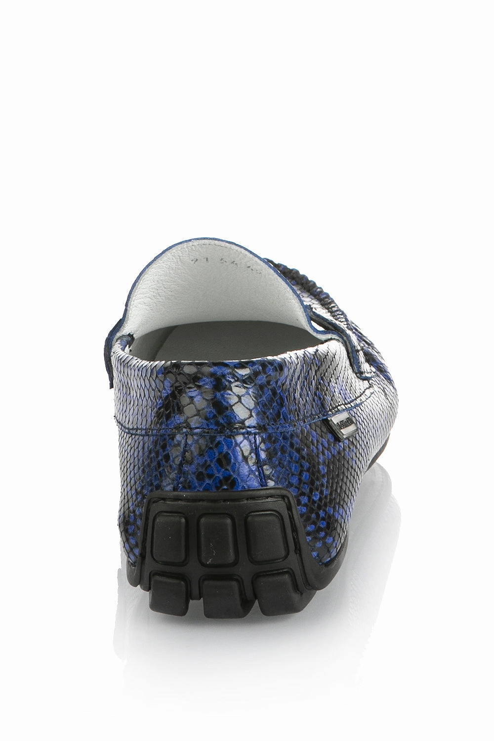 White Leather Loafers 6907 Roberto Botticelli Moccasins / Blue