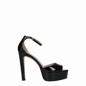 Stuart Weitzman Black Leather Platform Sandals Sandals For Running