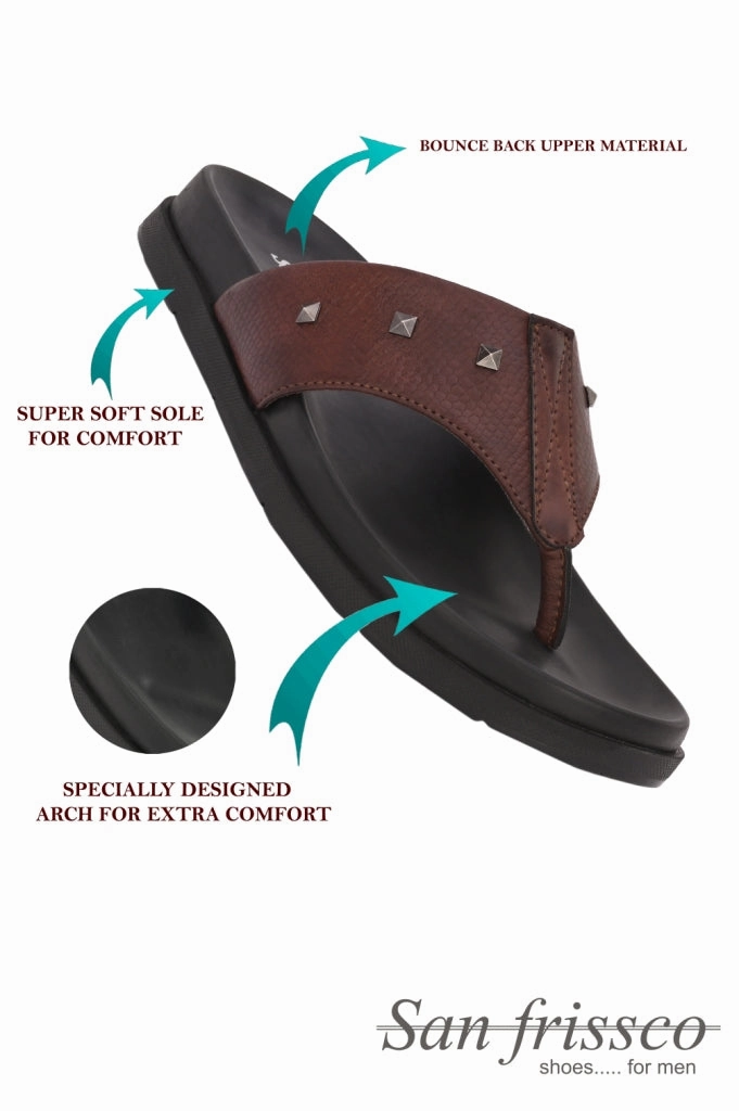Cornell Brown Thong Slippers Rancourt Slippers