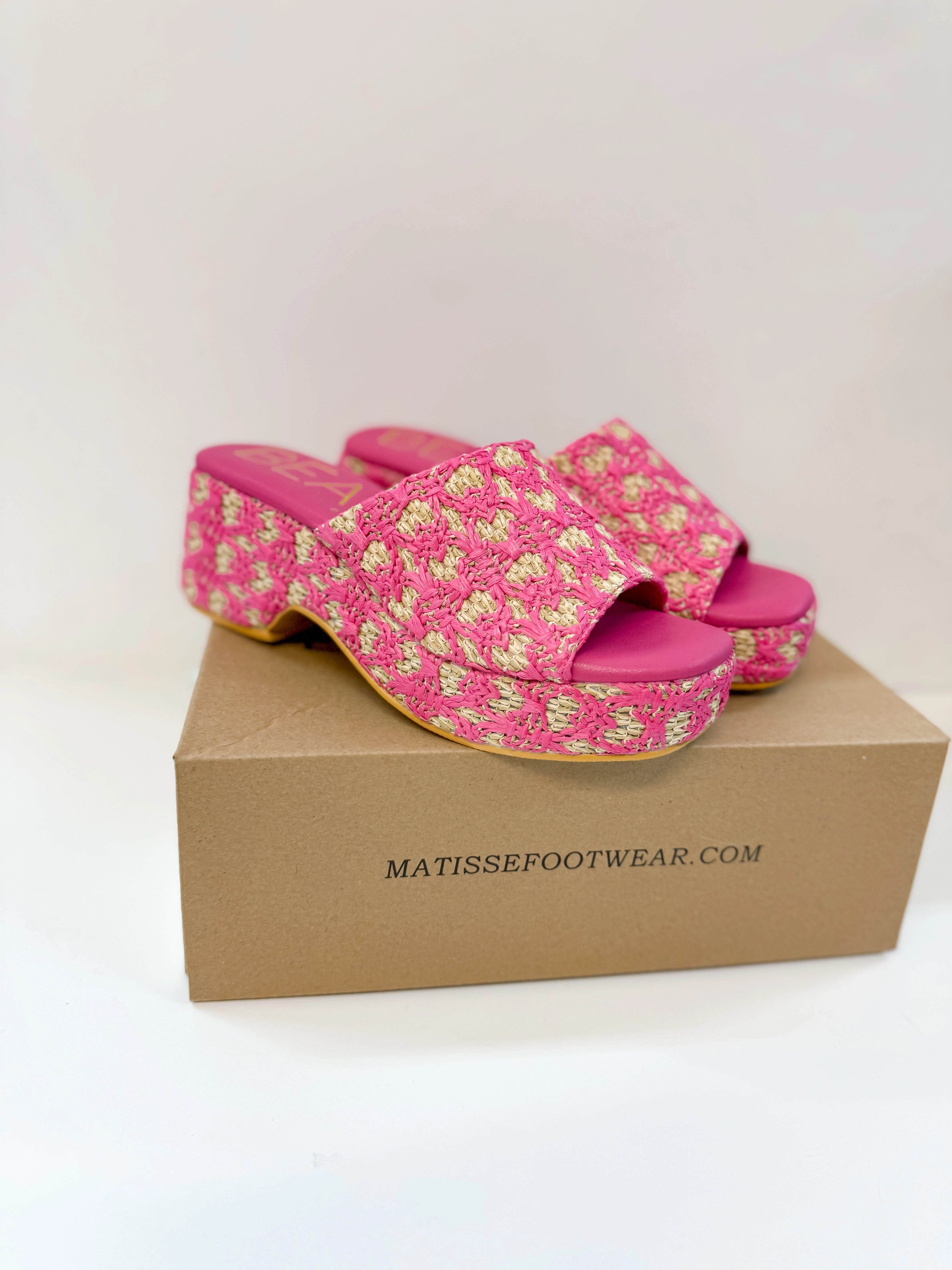 Waterproof Beach Flip Flops Matisse | Cruz Multi-Color Platform Sandal in Hot Pink