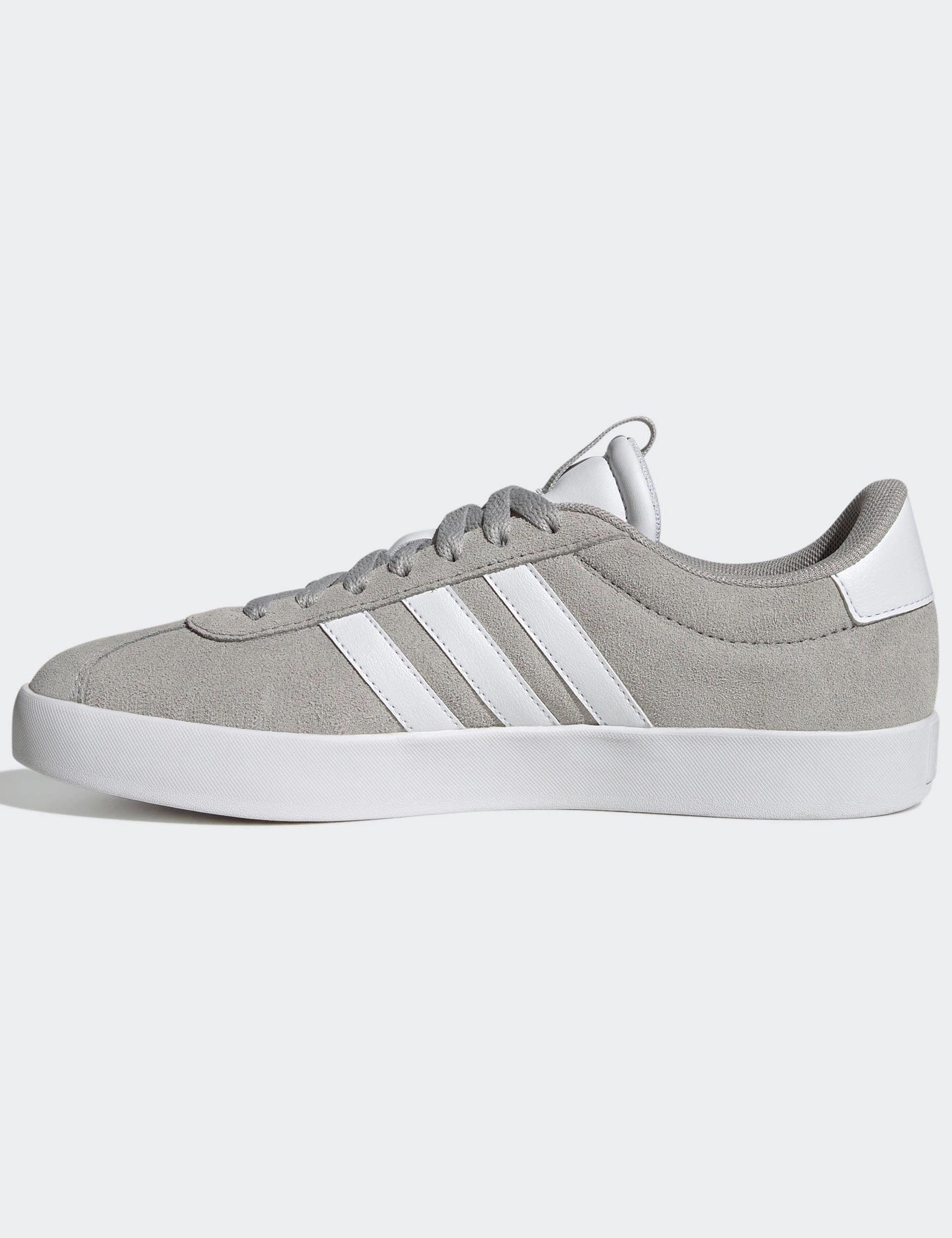 VL Court 3.0 Shoes - Grey Two/Cloud White/Silver Metallic Adidas Minimalist Running Shoes