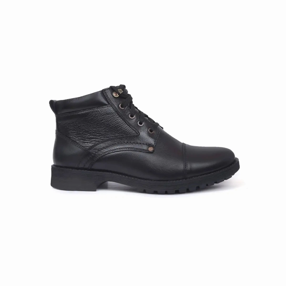 Fine-Grain Leather Lace-up High Ankle Boots 3051 for Men Casual Dinner Shoes