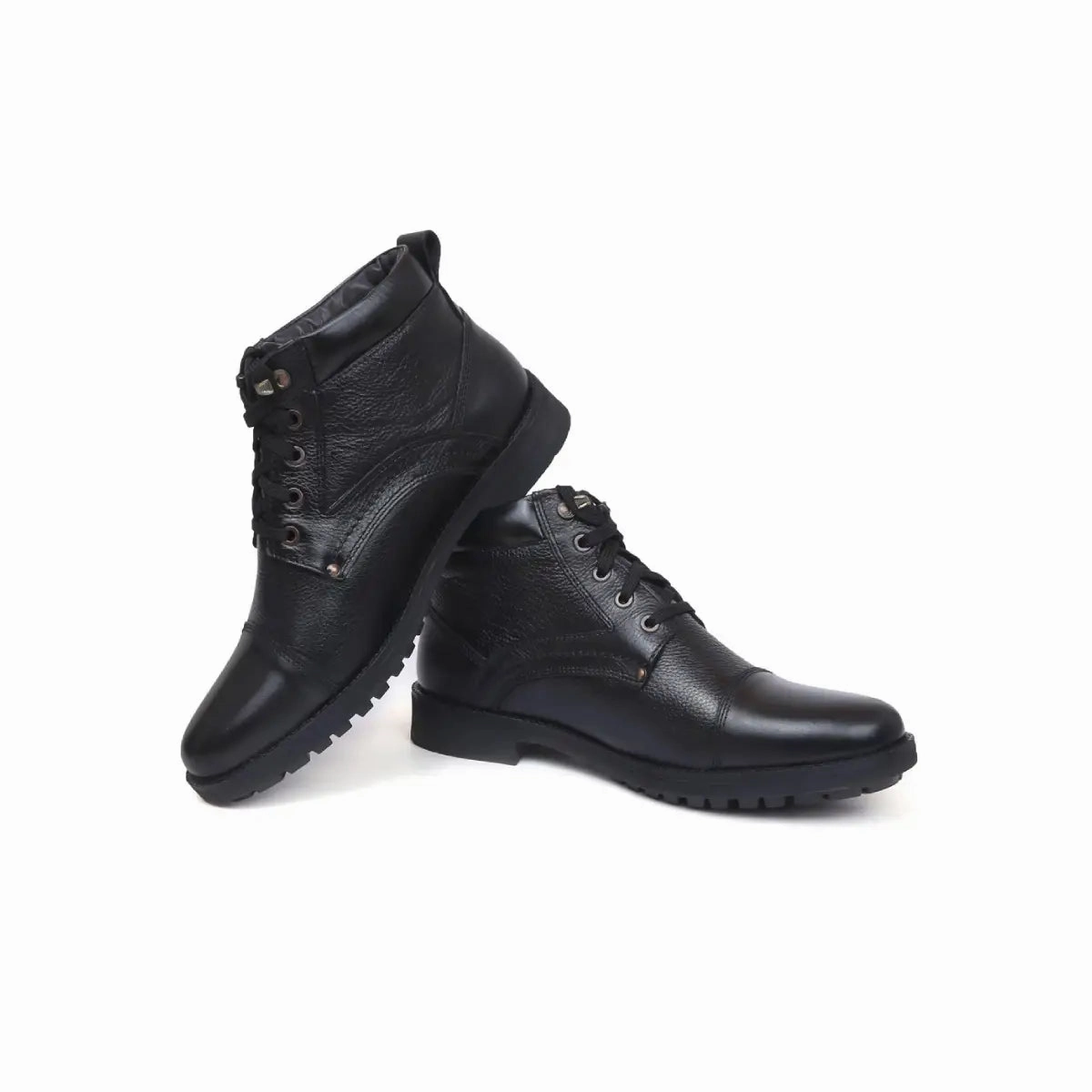 Casual Shoes Price In Bangladesh Fine-Grain Leather Lace-up High Ankle Boots 3051 for Men