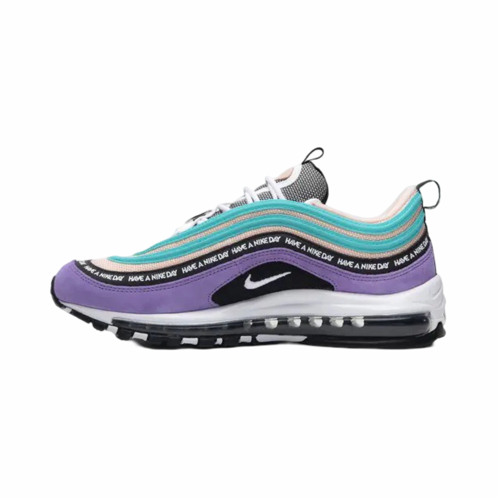 Asics Logo Shoes Nike Air Max 97 Have A Nike Day Black Clear Emerald White