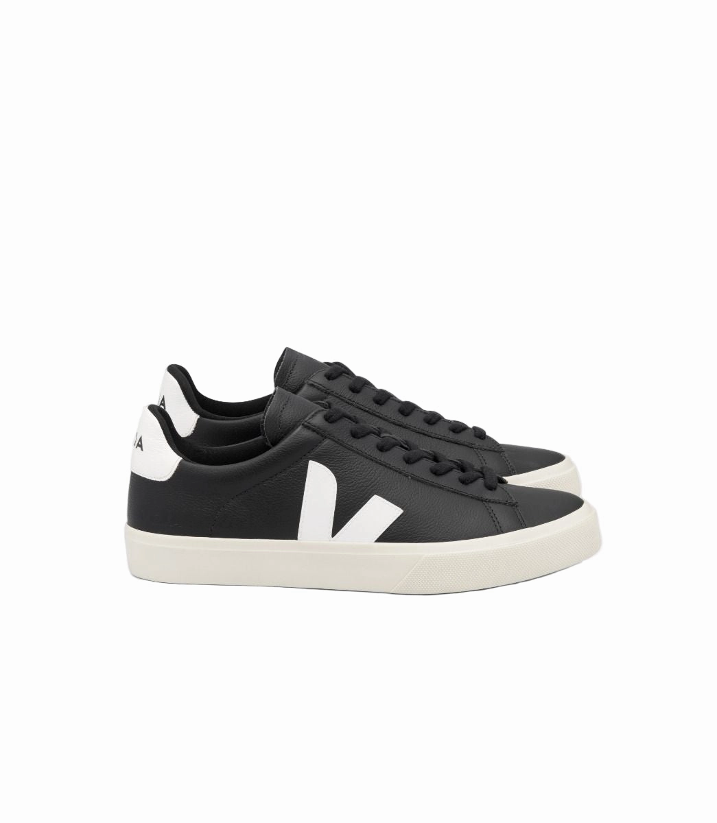 Veja Men's Campo Shoe, Leather E.V.A. Black/White Sneakers Volatile