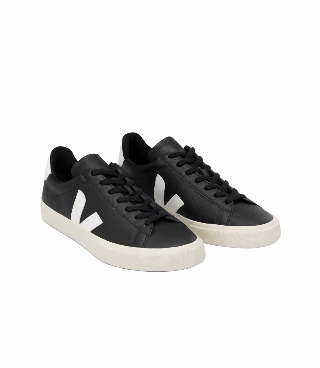 Skirt Sneakers Veja Men's Campo Shoe, Leather E.V.A. Black/White