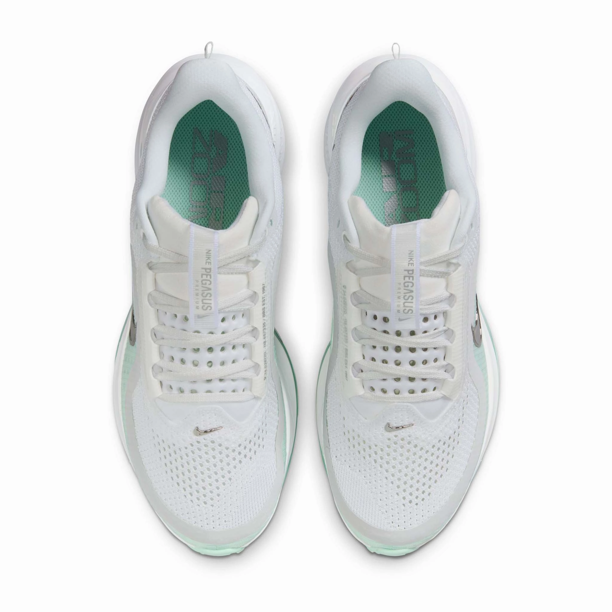 Asics Court Mz Shoes 1203a127-750 Nike | Women's Pegasus Premium Road Running Shoes - White/Metallic Silver-Mint Foam-Cannon