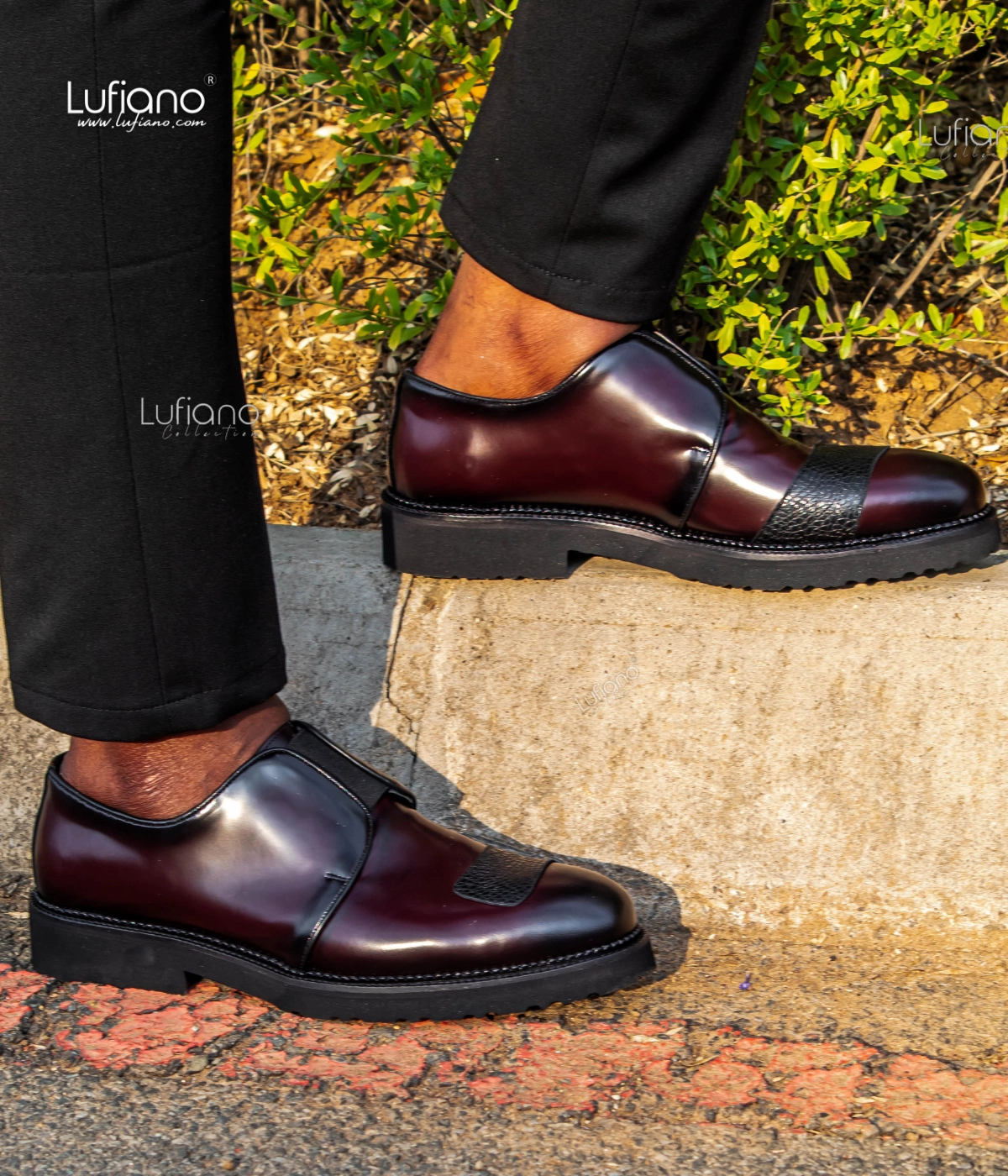 Andrew Tate Loafers 230 - Lufiano Slip On: Burgundy