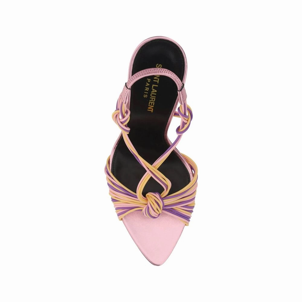 Sandals Grande Saint Lucia Saint Laurent Multicolor Calfskin Stiletto Heel Sandals