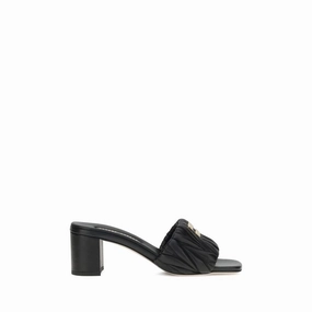 Christian Louboutin Sandals Miu Miu Black Lamb Ovis Aries Aries Stiletto Heel Sandals