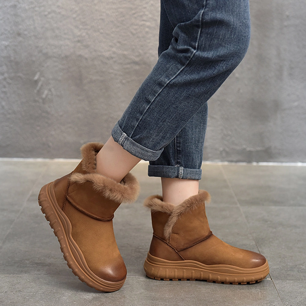 Women Winter Plush Fashion Platform Snow Boots Olukai Pehuea Casual Shoes