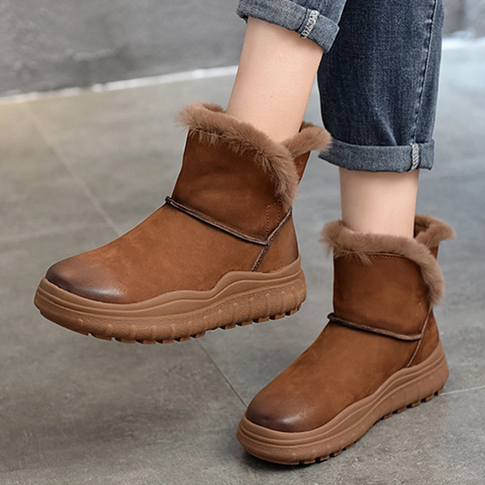 Casual Comfy Shoes Women Winter Plush Fashion Platform Snow Boots