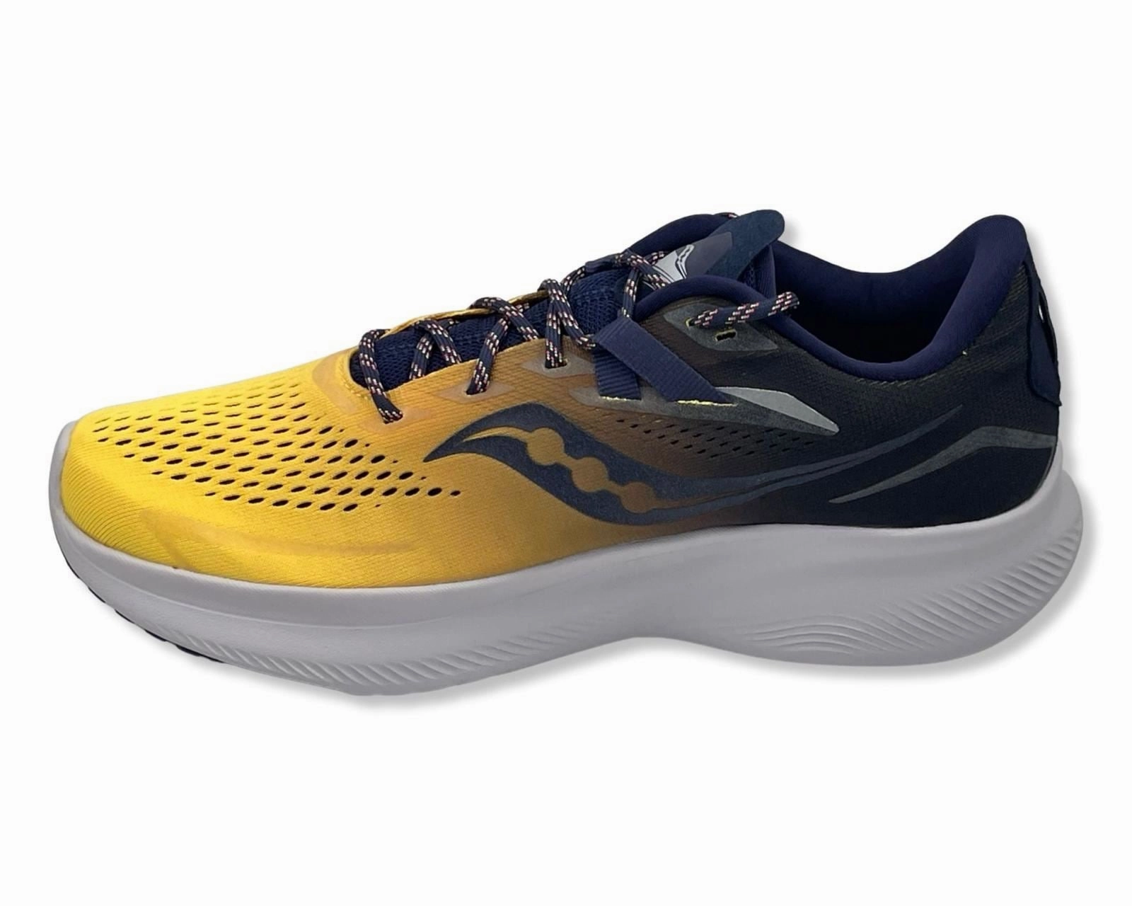 SAUCONY Ride 15 Running Shoes In Yellow\Fog For Men's Guys Running Shoes