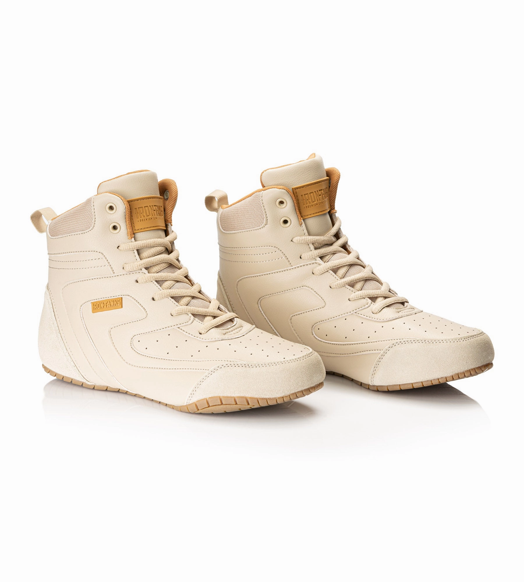 Orion 7 Gym Shoes - Bone Flat High Top Shoes