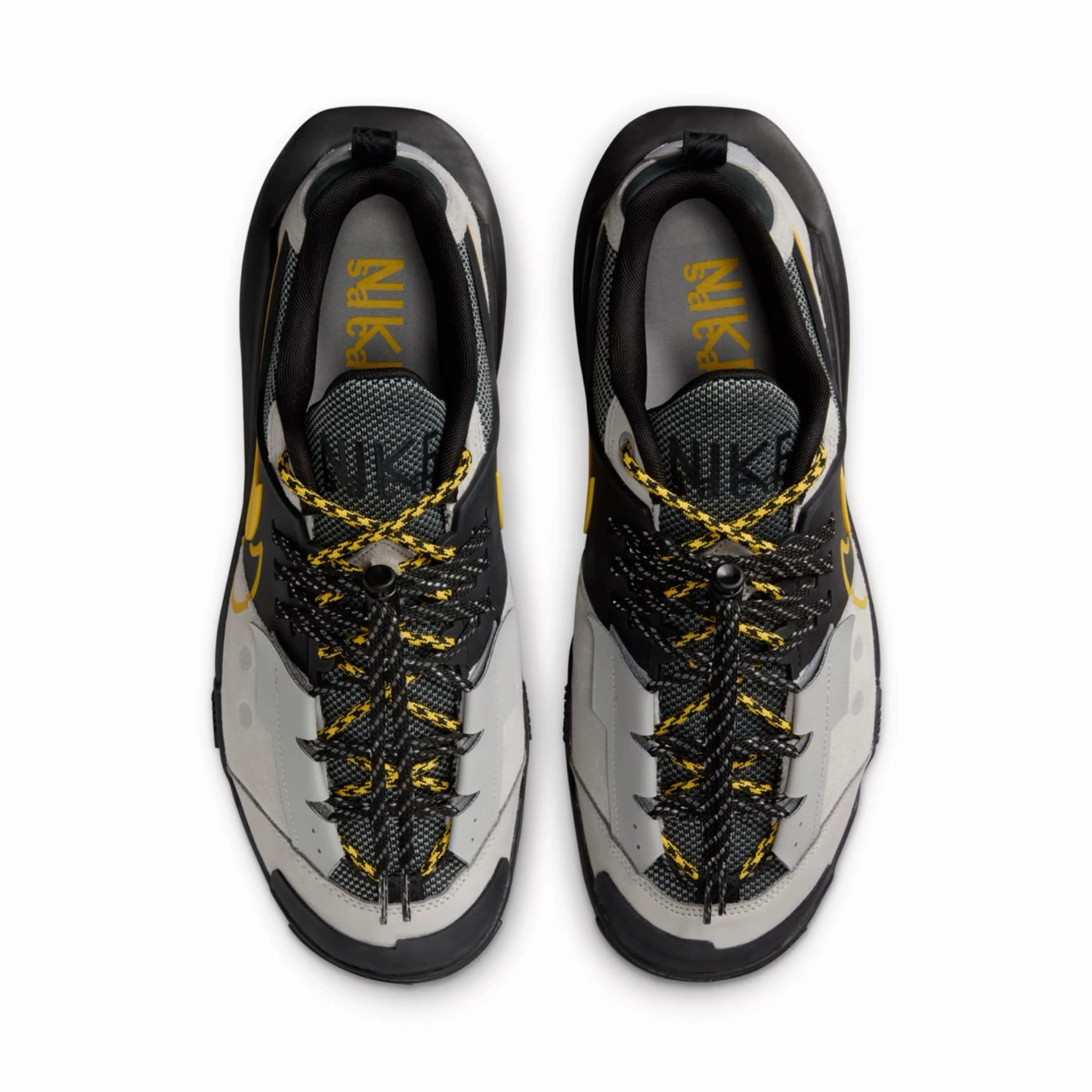 First Asics Shoe Nike x Sacai Zegamadome SP Matte Silver Tour Yellow