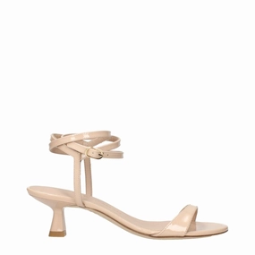 Stuart Weitzman Beige Leather Stiletto Heel Sandals Sandals With Thick Soles