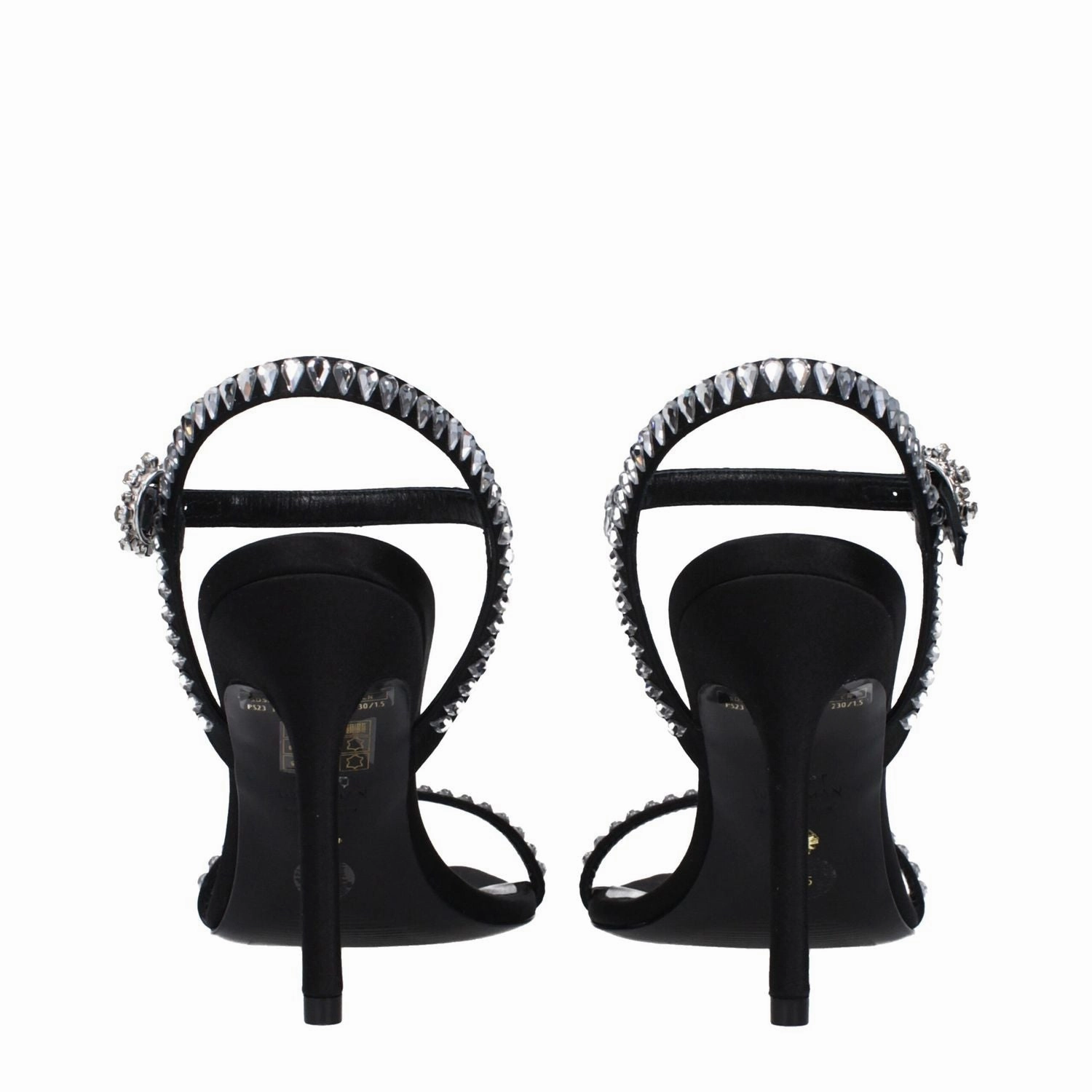 Sas Shoes Sandals Stuart Weitzman Black Satin Stiletto Heel Sandals