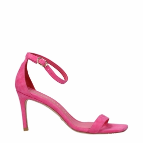 Stuart Weitzman Pink Leather Stiletto Heel Sandals Rainbow Sandals Retailers