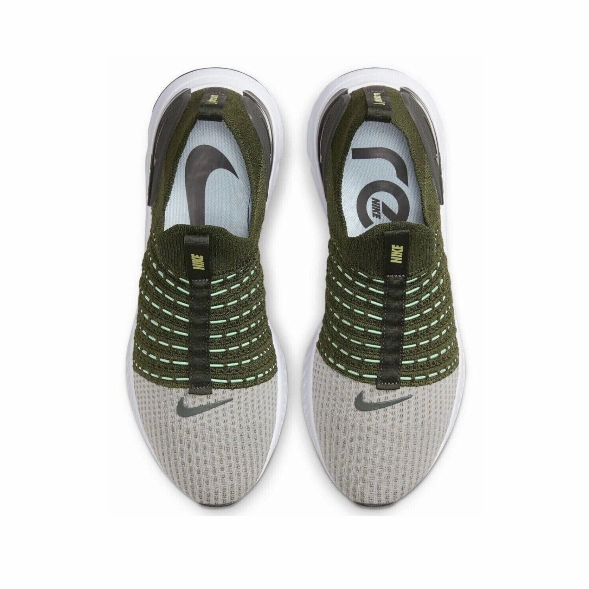 Nike React Phantom Run Flyknit 2 Rough Green Sequoia Enamel Green Yellow Strike Asics Taekwondo Shoes
