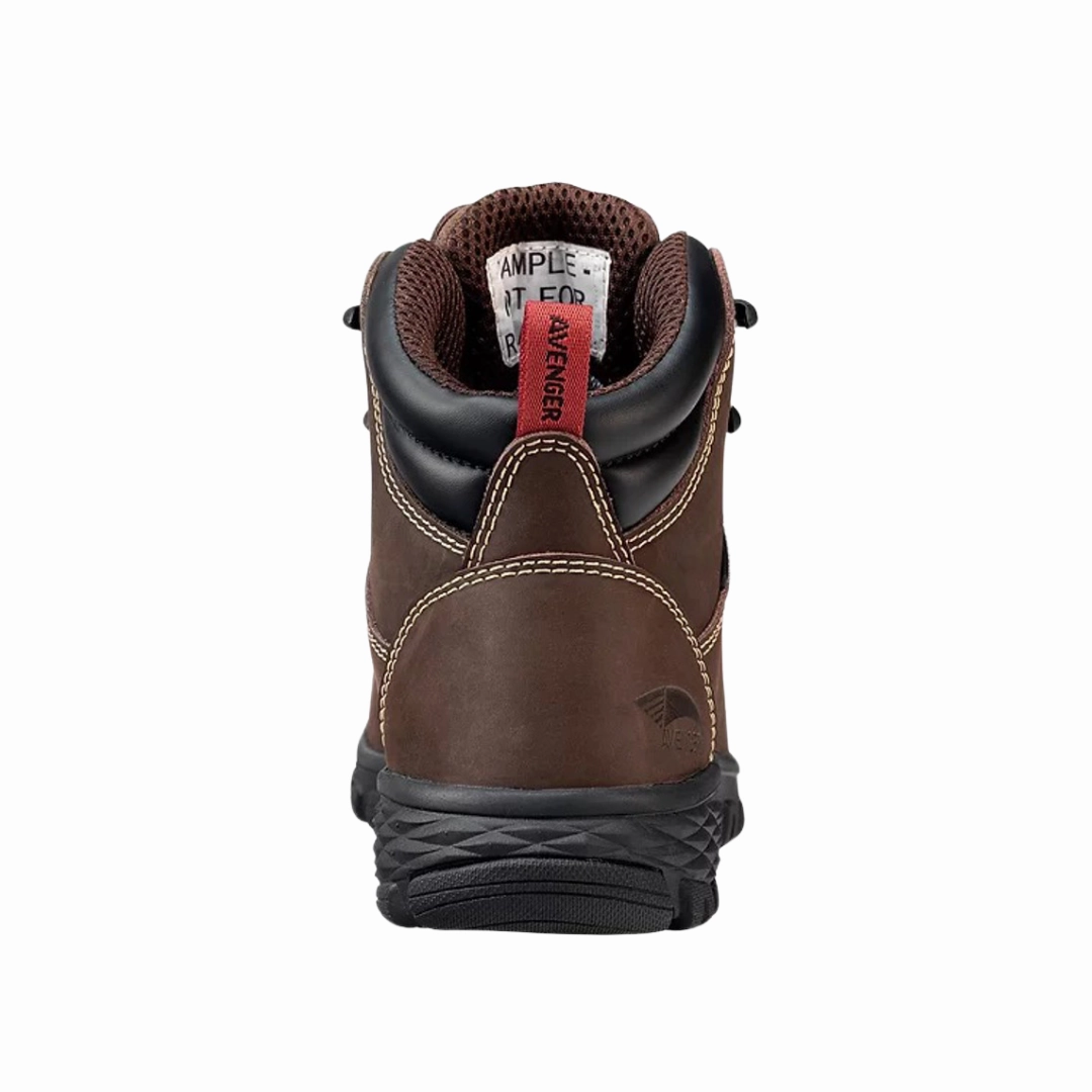 Women's Flight (Aluminum Toe) Boot - Brown (B Width) Soft Leather Flat Shoes