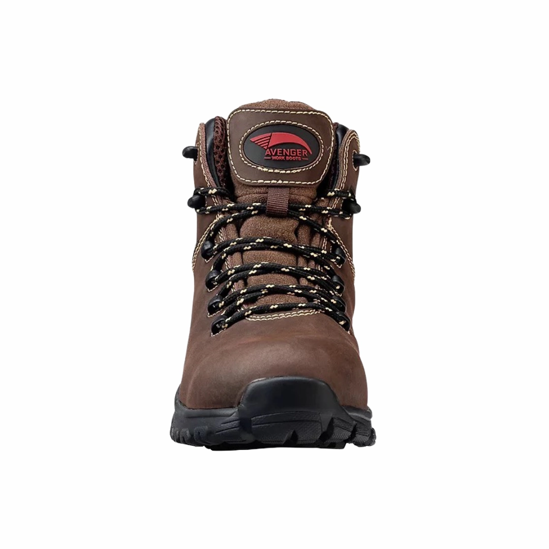 Women's Flight (Aluminum Toe) Boot - Brown (B Width) Flat Foot Friendly Shoes